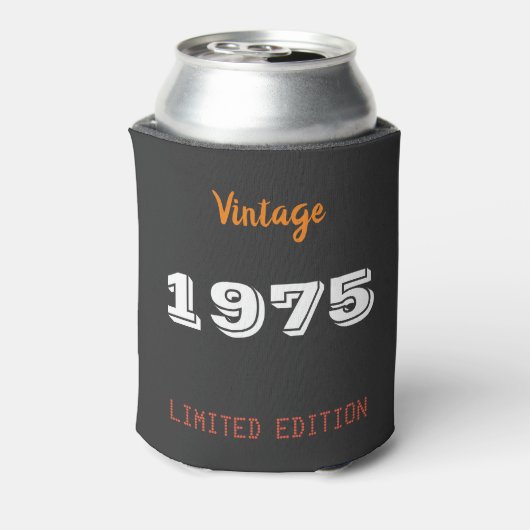 ヴィンテージ1975 Limited Edition 50th誕生日レトロ 缶クーラー (缶裏面)