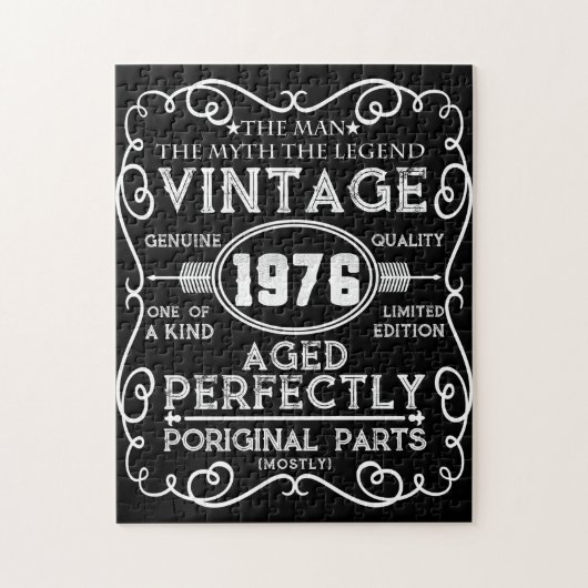 ヴィンテージ1976年男神話伝説45th誕生日 ジグソーパズル (縦)