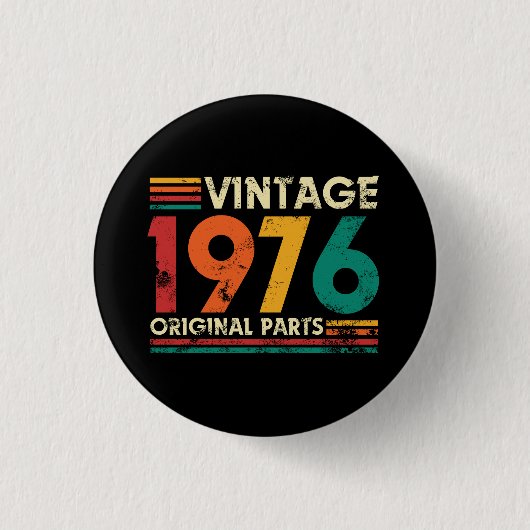 ヴィンテージ1976年 50歳の誕生日 缶バッジ (正面)