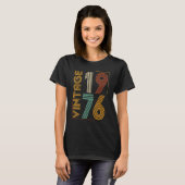 ヴィンテージ1976第47誕生日女男性へ性47年 Tシャツ (正面フル)