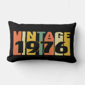 ヴィンテージ1976誕生日キューブパフ ランバークッション (正面)