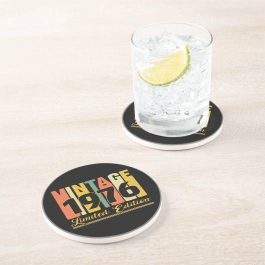 ヴィンテージ1976誕生日砂岩コースター コースター (側面)