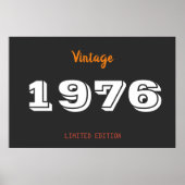 ヴィンテージ1976限定版45th誕生日ギフト ポスター (正面)