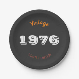 ヴィンテージ1976限定版50歳の誕生日パーティー ペーパープレート