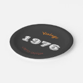 ヴィンテージ1976限定版50歳の誕生日パーティー ペーパープレート (アングル)