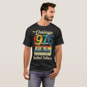 ヴィンテージ1976限定45誕生日カセット Tシャツ (正面フル)