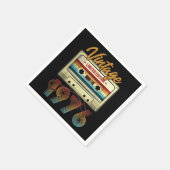 ヴィンテージ1976 45th誕生日カセットテープ誕生日 スタンダードカクテルナプキン (角)