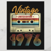 ヴィンテージ1976 45th誕生日カセットテープ誕生日 チラシ (正面)