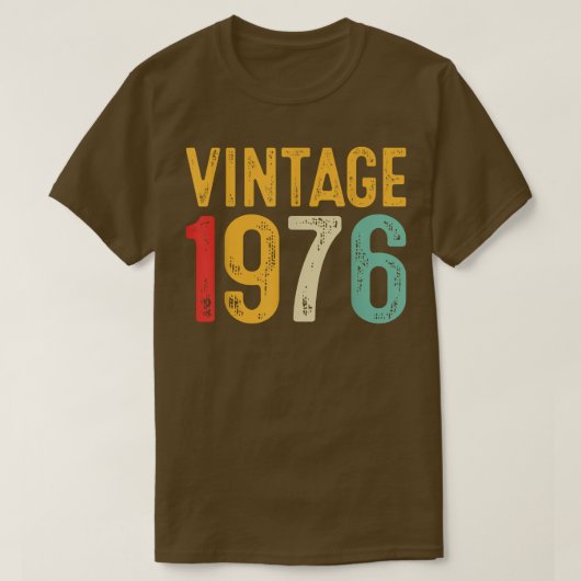 ヴィンテージ1976 46th誕生日デコレーションメンズ46 tシャツ (デザイン正面)