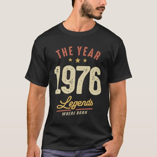 ヴィンテージ1976 - 47誕生日クラシック生まれ1976 Tシャツ (正面)