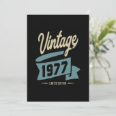 ヴィンテージ1977年の誕生日ギフト サンキューカード (スタンド正面)