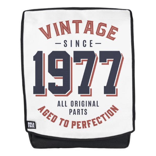ヴィンテージ1977年の誕生日ギフト バックパック (正面)