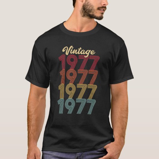 ヴィンテージ1977年1977年45誕生日45年 Tシャツ (正面)