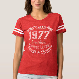 ヴィンテージ1977 40th誕生日の年のプレミアムオリジナル tシャツ