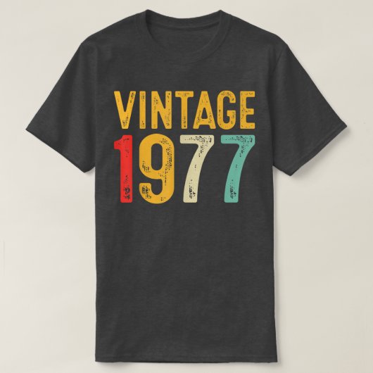 ヴィンテージ1977 45th誕生日装飾男性45 tシャツ (デザイン正面)