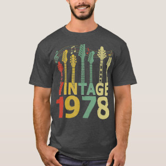 ヴィンテージ1978ギタリストギターラバーギフト42nd tシャツ