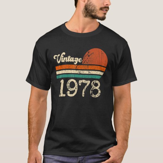 ヴィンテージ1978メイド1978 45番目の誕生日服45 Tシャツ (正面)