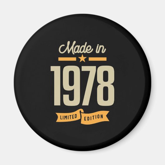 ヴィンテージ1978年以来の誕生日ギフト マグネット (正面)