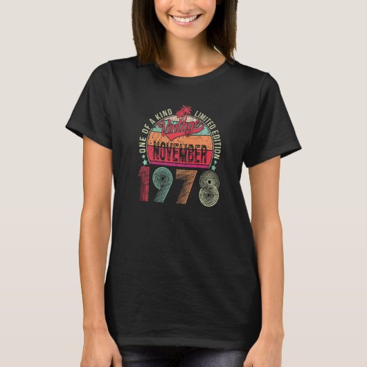 ヴィンテージ1978年11月44日44誕生日M Tシャツ (正面)
