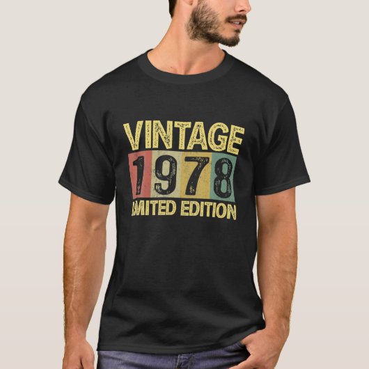 ヴィンテージ1978年44歳おもしろい44誕生日 Tシャツ (正面)