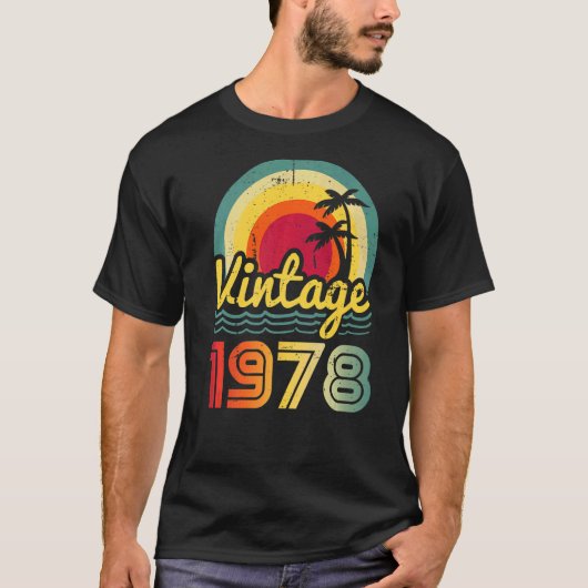 ヴィンテージ1978年44歳の男女44歳バット Tシャツ (正面)