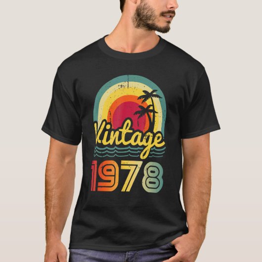 ヴィンテージ1978年44歳の男女44歳バット Tシャツ (正面)