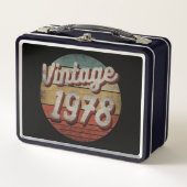 ヴィンテージ1978男性女性誕生日ギフト メタルランチボックス (正面)