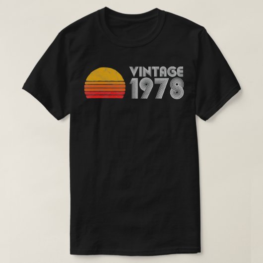 ヴィンテージ1978 40th誕生日ギフト全開 tシャツ (デザイン正面)