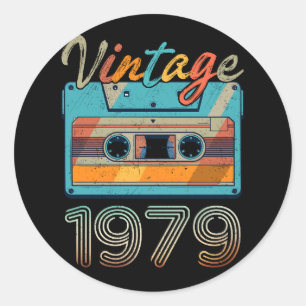 ヴィンテージ1979カセットテープレトロ44番目の誕生日44 ラウンドシール