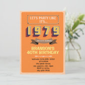 ヴィンテージ1979パーティーテーマ招待 招待状 (スタンド正面)