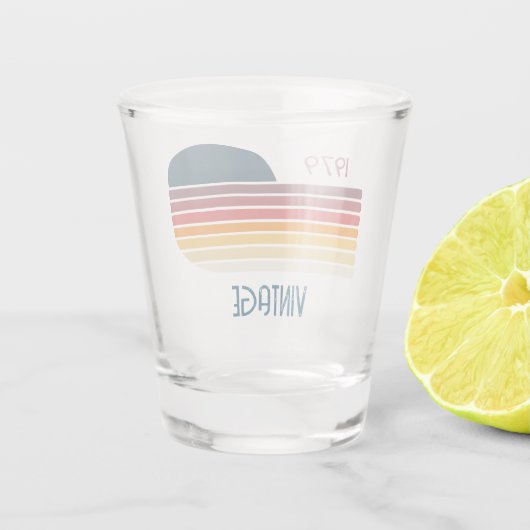 ヴィンテージ1979レトロストライプサン ショットグラス (裏面)