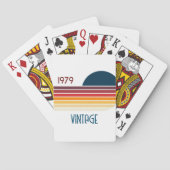 ヴィンテージ1979レトロストライプサン トランプ (裏面)
