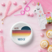 ヴィンテージ1979レトロストライプサン ペーパーボウル (パーティー)