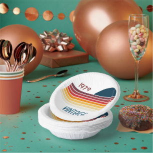 ヴィンテージ1979レトロストライプサン ペーパーボウル