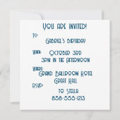 ヴィンテージ1979レトロストライプサン 招待状 (裏面)