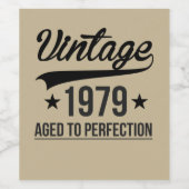 ヴィンテージ1979年完全熟成 ワインラベル (シングルラベル)