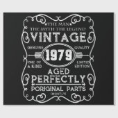 ヴィンテージ1979年男神話伝説42誕生日 ラッピングペーパー (フラット)