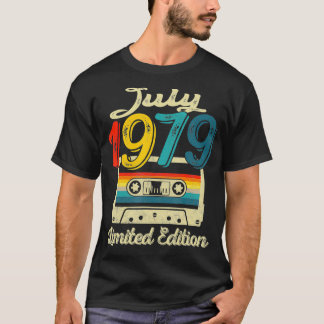 ヴィンテージ1979年7月カセットテープ43誕生日デコ Tシャツ