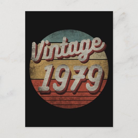 ヴィンテージ1979年 メンズ レディース 誕生日ギフト ポストカード (正面)
