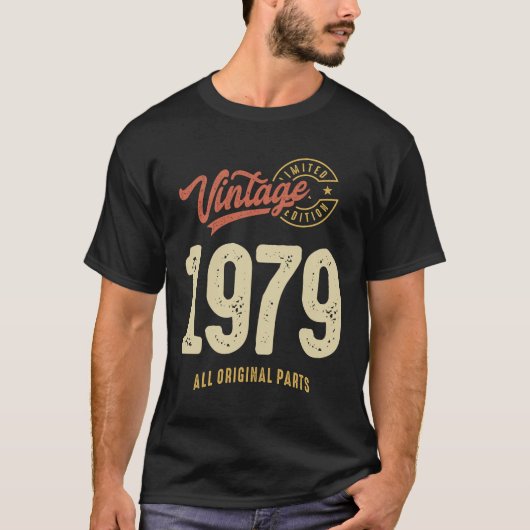 ヴィンテージ1979 - 44誕生日クラシック生まれ1979 Tシャツ (正面)