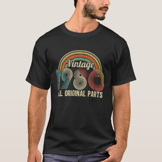 ヴィンテージ1980おもしろい最高の1980 Bir Tシャツ (正面)