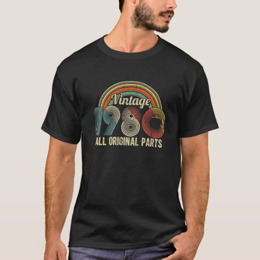 ヴィンテージ1980おもしろい最高の1980 Bir Tシャツ (正面)