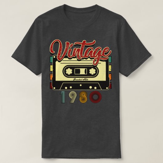 ヴィンテージ1980が素晴らしカセット・テープにヒット Tシャツ (デザイン正面)