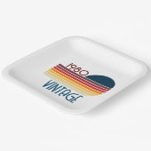 ヴィンテージ1980レトロストライプサン ペーパープレート (傾斜あり)