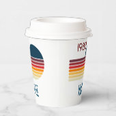 ヴィンテージ1980レトロストライプサン 紙コップ (右)