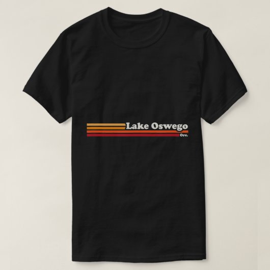 ヴィンテージ1980年代グラフィックスタイルオスウェゴオレゴンT-S湖 Tシャツ (デザイン正面)