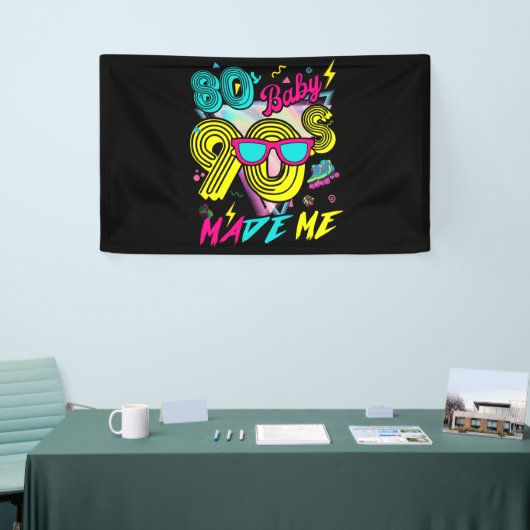 ヴィンテージ1980年代80年代ベビー1990年代90年代メイド・ミー・レトロ 横断幕 (トレードショー)