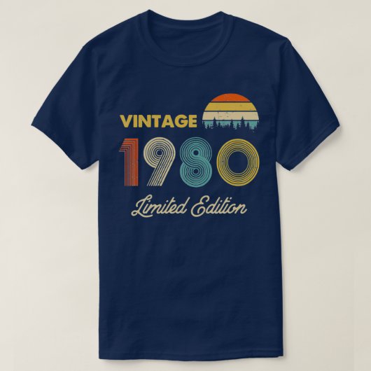 ヴィンテージ1980年限定版40th Birthday Tシャツ (デザイン正面)