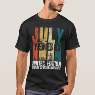ヴィンテージ1980年7月Bday衣装41歳41日B Tシャツ