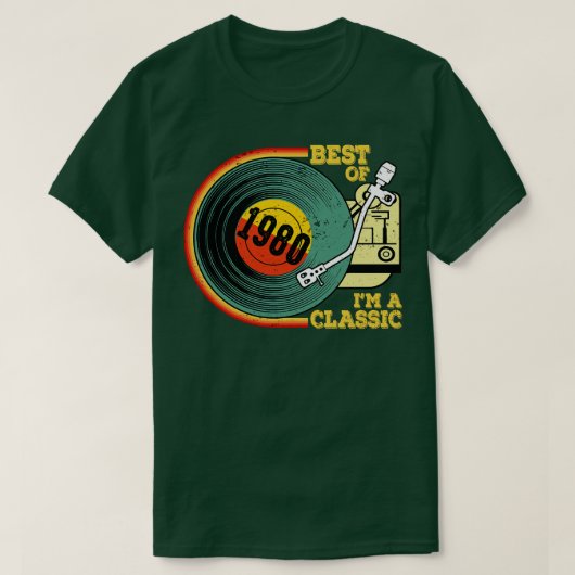 ヴィンテージ1980誕生日シャツアイムクラシック誕生日Sh Tシャツ (デザイン正面)